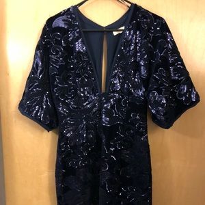 Vici collection - Navy kimono mini dress